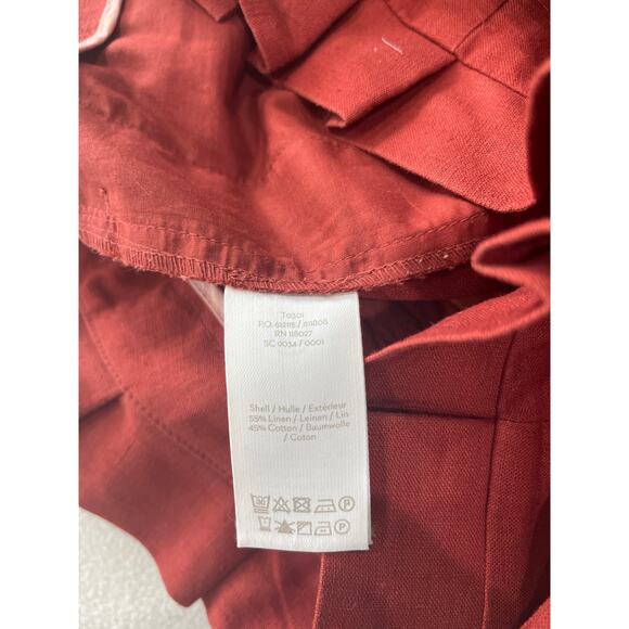 Boden St Ives Paper Bag Shorts in Brick Red Sz 6 - Picture 6 of 8